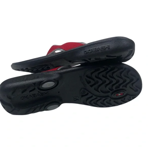 Okabashi Womans Red Flip Flops Size M (6.5-7.5) - Picture 4 of 6